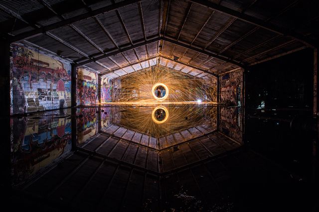Reflections on a warehouse
